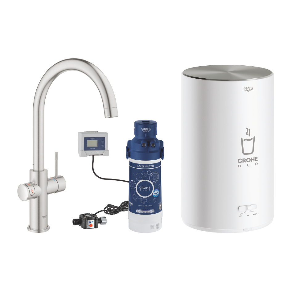 GROHE Red Duo Výpusť a bojler velikosti M SuperSteel #30083DC1
