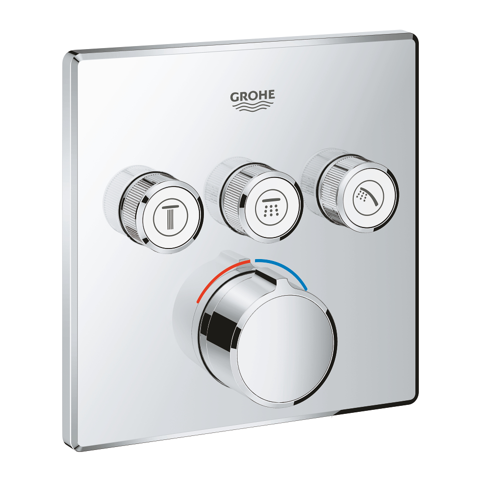 GROHE SmartControl Krytka podomítkové baterie se 3 ventily Chrom #29149000