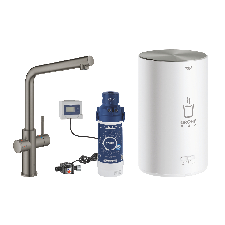 GROHE Red Duo Výpusť a bojler velikosti M kartáčovaný Hard Graphite #30327AL1