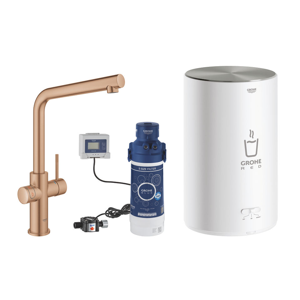 GROHE Red Duo Výpusť a bojler velikosti M kartáčovaný Warm Sunset #30327DL1