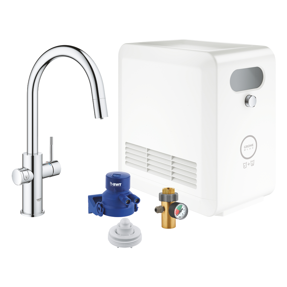 GROHE Blue Professional Sada s C-výpustí a vytahovacím perlátorem Chrom #31325002