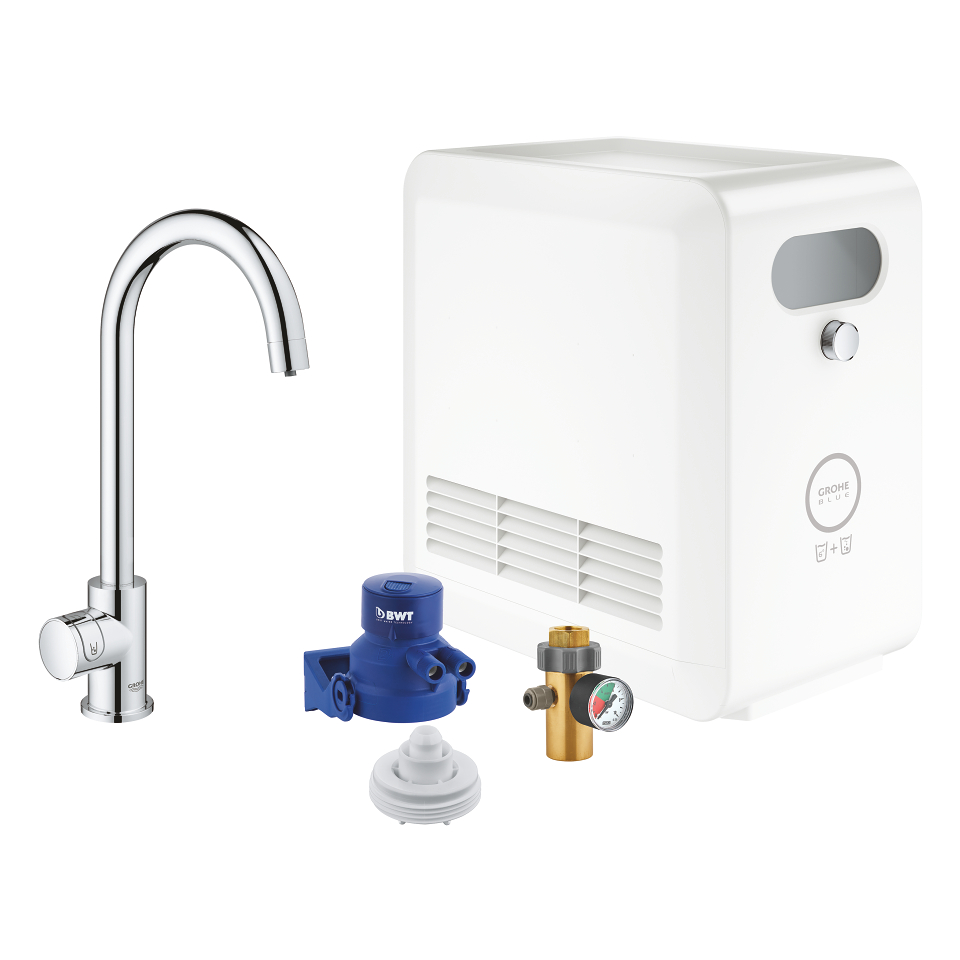 GROHE Blue Professional Set s Mono baterií a výpustí ve tvaru C Chrom #31302002