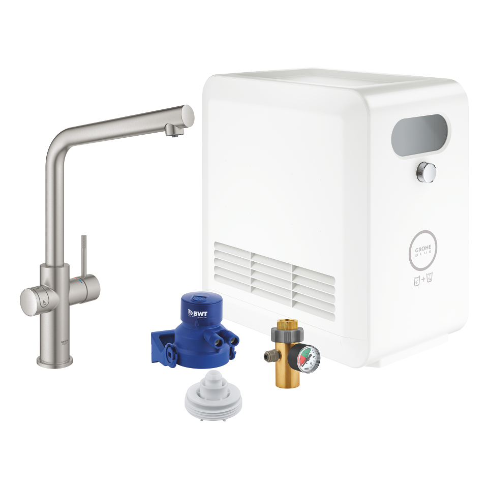 GROHE Blue Professional Sada s L-výpustí SuperSteel #31347DC3