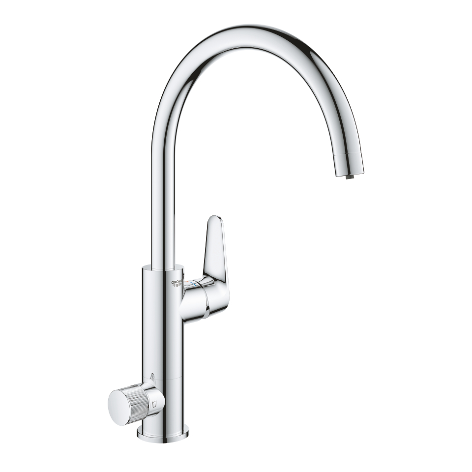 GROHE Blue Pure BauCurve Páková dřezová baterie s filtrační funkcí Chrom #31723000
