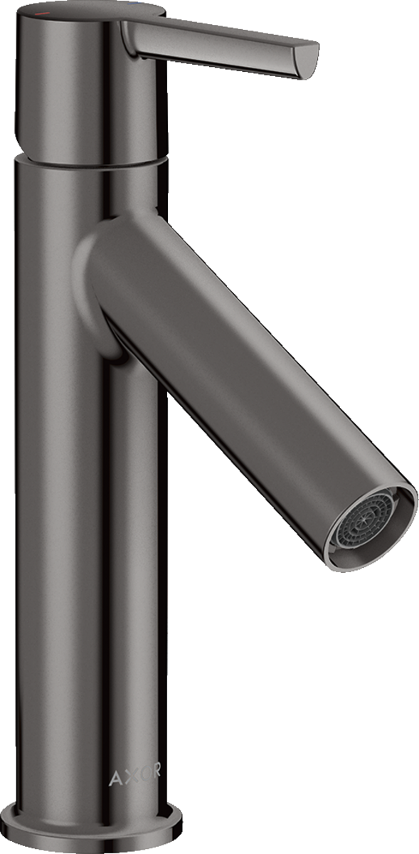 HANSGROHE Jednopáková umyvadlová baterie AXOR Starck 100 s pákovou rukojetí a výsuvným odpadem #10003330 - Leštěný černý chrom