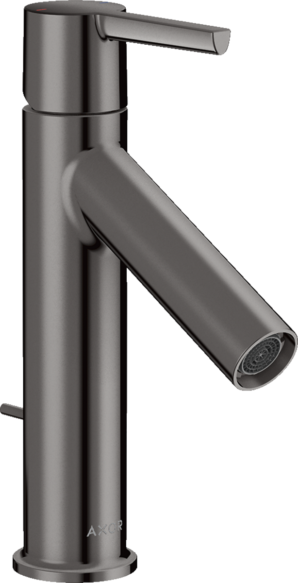 HANSGROHE Jednopáková umyvadlová baterie AXOR Starck 100 s pákovou rukojetí a výsuvným odpadem #10001330 - Leštěný černý chrom