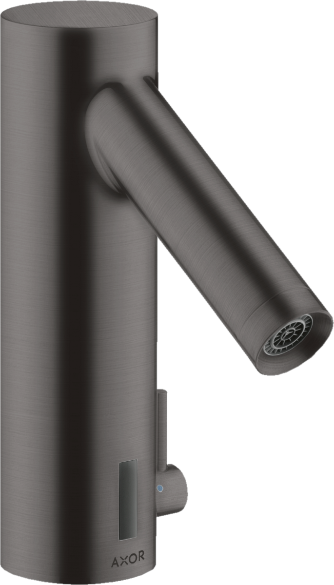 HANSGROHE AXOR Starck Elektronická umyvadlová baterie s ovládáním teploty, napájení ze sítě 230 V #10140340 - kartáčovaný černý chrom