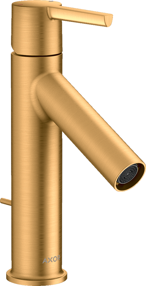 HANSGROHE Jednopáková umyvadlová baterie AXOR Starck 100 s pákovou rukojetí a výsuvným odpadem #10001250 - Brushed Gold Optic