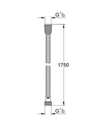 Obrázek GROHE VitalioFlex Metal 175 cm sprchová hadice kovová 1,75m 27503000
