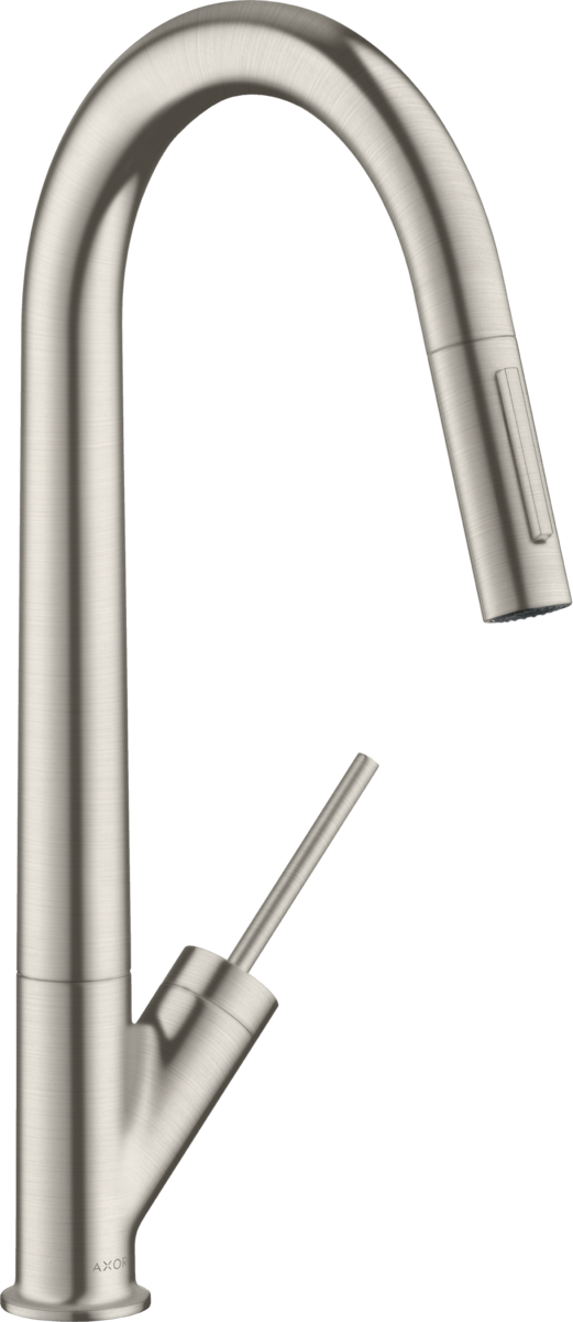 HANSGROHE AXOR Starck Páková kuchyňská baterie 270 s vytahovací sprškou #10821800 - nerezová ocel