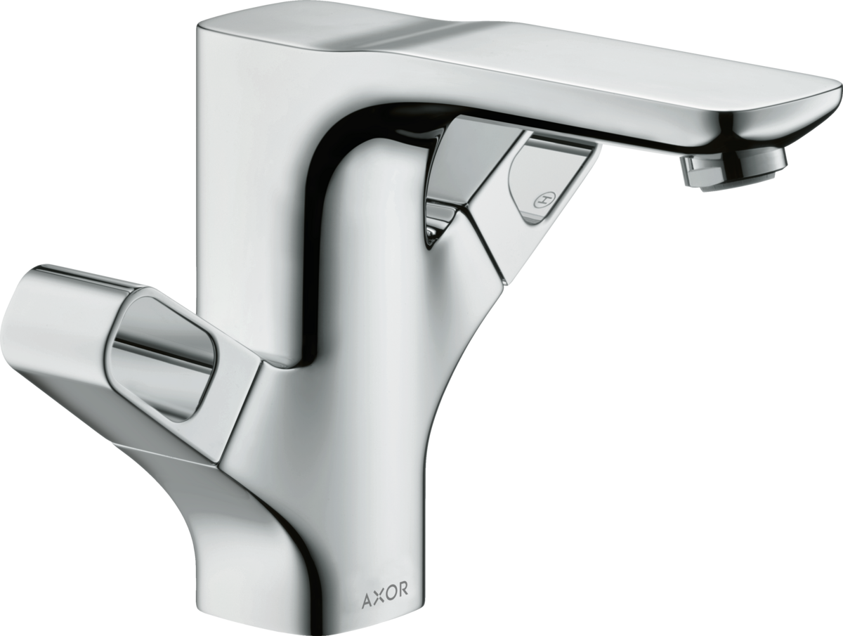 HANSGROHE AXOR Urquiola Umyvadlová baterie se dvěma ventily 120 s odtokovou soupravou s táhlem #11024000 - chrom