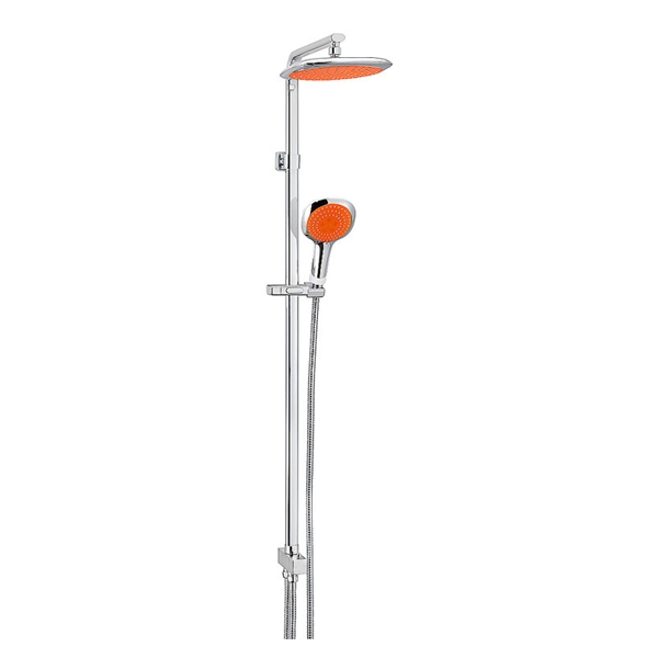 KREINER COMFORT sprchový systém, chrom, ruční sprcha oranžová