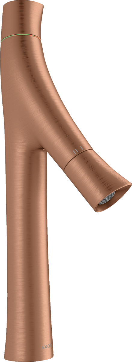 HANSGROHE AXOR Starck Organic 2-ruční umyvadlová baterie 170 pro umyvadla na desku s výsuvným odpadem #12012310 - Brushed Red Gold