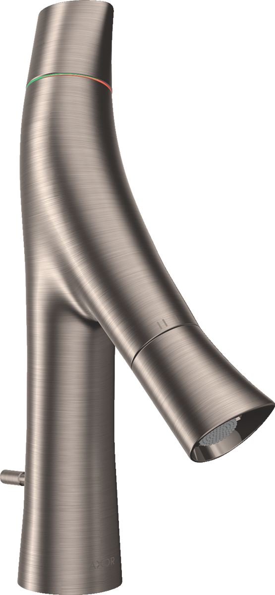 HANSGROHE AXOR Starck Organic 2-ruční umyvadlová baterie 80 s výsuvným odpadem #12010800 - nerezová ocel Optic