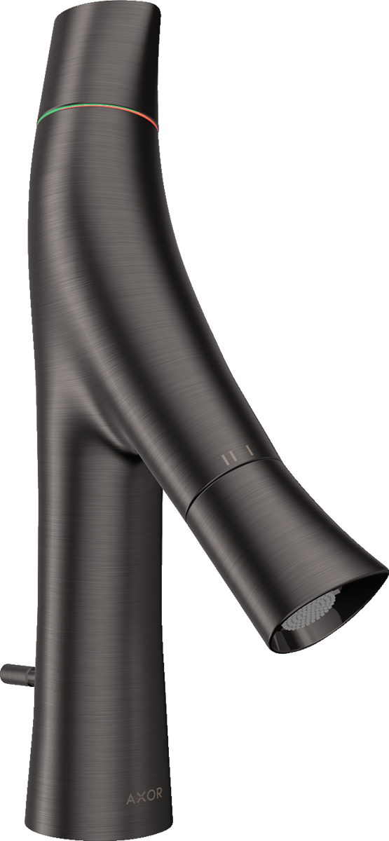 HANSGROHE AXOR Starck Organic 2-ruční umyvadlová baterie 80 s výsuvným odpadem #12010340 - kartáčovaný černý chrom