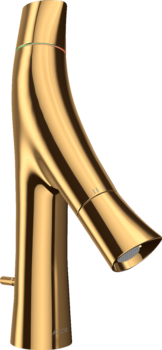 HANSGROHE AXOR Starck Organic 2-ruční umyvadlová baterie 80 s vyskakovacím odtokem #12010990 - Polished Gold Optic