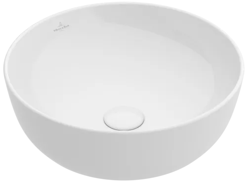 VILLEROY BOCH Umyvadlo Artis na desku, 430 x 430 x 130 mm, bílá Alpine, bez přepadu #41794301