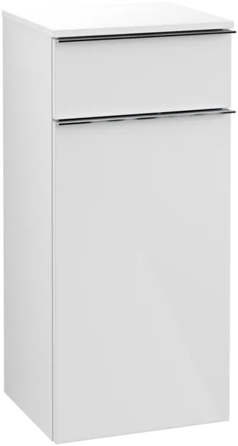 VILLEROY BOCH Venticello boční skříňka, 1 dveře, 1 zásuvka, 404 x 866 x 372 mm, lesklá bílá / lesklá bílá #A95011DH