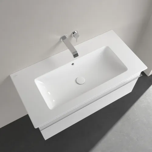 Obrázek VILLEROY BOCH Skříňkové umyvadlo Venticello, 1000 x 500 x 170 mm, bílá Alpine CeramicPlus, s přepadem #4104AJR1