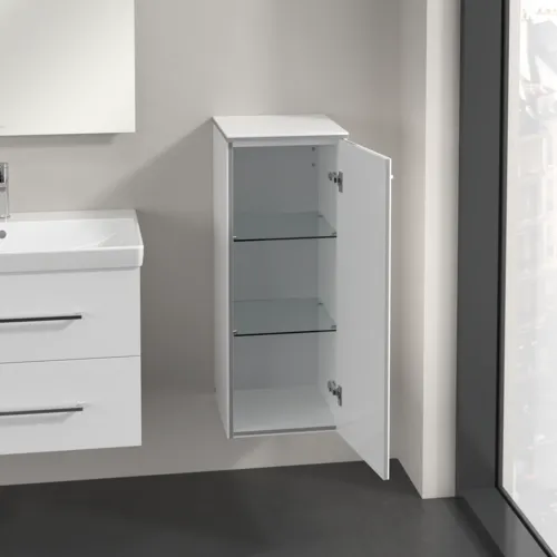 Obrázek VILLEROY BOCH Boční skříňka Avento, 1 dvířka, 350 x 890 x 405 mm, Crystal White #A89501B4