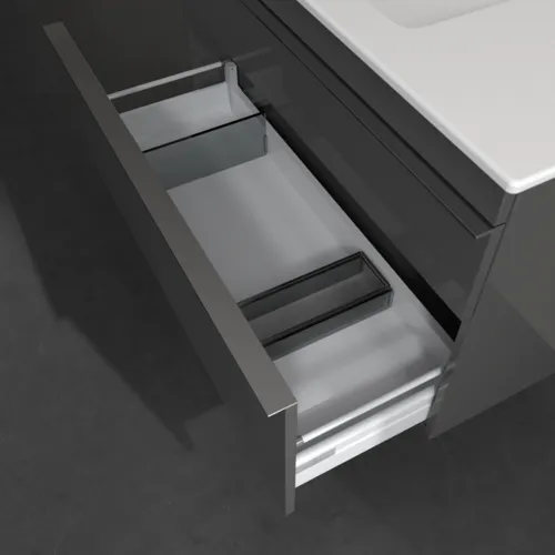VILLEROY BOCH Venticello toaletní skříňka, 2 výsuvy, 953 x 590 x 502 mm, lesklá šedá / lesklá šedá #A92701FP, obrázek 6
