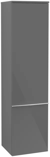 VILLEROY BOCH Vysoká skříň Venticello, 1 dveře, 404 x 1546 x 372 mm, lesklá šedá / lesklá šedá #A95111FP