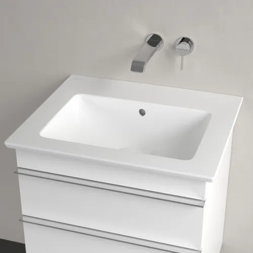 Obrázek VILLEROY BOCH Umyvadlo Venticello, 600 x 505 x 165 mm, bílá Alpine CeramicPlus, s přepadem #412462R1