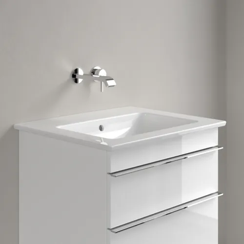 Obrázek VILLEROY BOCH Umyvadlo Venticello, 600 x 505 x 165 mm, bílá Alpine CeramicPlus, s přepadem #412462R1