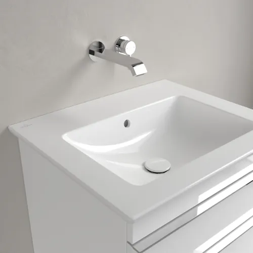 Obrázek VILLEROY BOCH Umyvadlo Venticello, 600 x 505 x 165 mm, bílá Alpine CeramicPlus, s přepadem #412462R1
