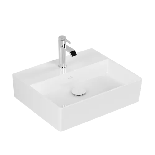 VILLEROY BOCH Umyvadlo Memento 2.0, 500 x 420 x 140 mm, White Alpine CeramicPlus, bez přepadu, leštěné #4A225LR1