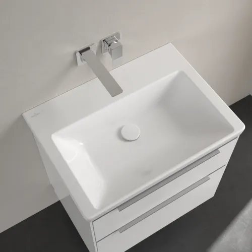 Obrázek VILLEROY BOCH Umyvadlo Subway 3.0, 650 x 470 x 165 mm, bílé Alpine CeramicPlus, bez přepadu #4A7068R1