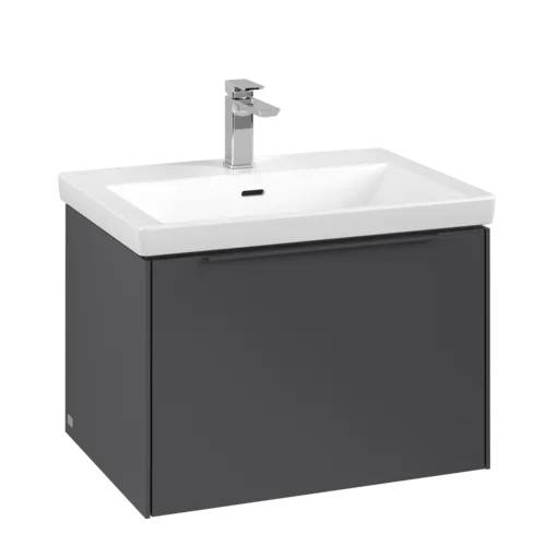 VILLEROY BOCH Subway 3.0 Vanity unit, 1 zásuvka, 622 x 429 x 478 mm, grafitová barva #C57502VR
