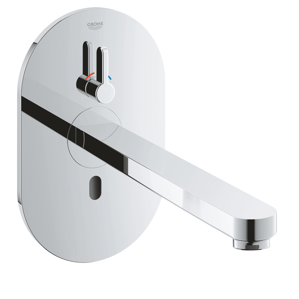 GROHE Eurosmart Cosmopolitan E Infračervená elektronická umyvadlová baterie se směšovacím zařízením a nastavitelným omezovačem teploty Chrom #36376000