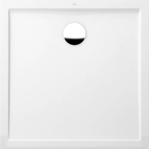 VILLEROY BOCH Plochá čtvercová sprchová vanička Futurion, 900 x 900 x 25 mm, bílá Alpine #UDQ0900FFL1V-01