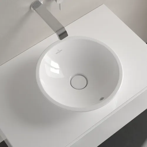 VILLEROY BOCH Umyvadlo na desku Loop & Friends, 380 x 380 x 110 mm, bílá Alpine CeramicPlus, s přepadem #514800R1, obrázek 5