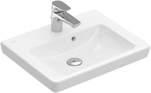 Obrázek VILLEROY BOCH Umyvadlo Subway 2.0, 500 x 400 x 140 mm, bílá Alpine CeramicPlus, s přepadem #7315F0R1