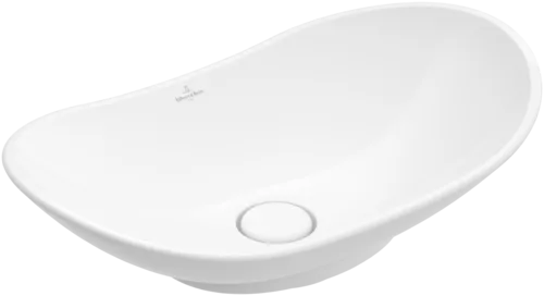 VILLEROY BOCH Umyvadlo na desku My Nature, 610 x 360 x 150 mm, White Alpine CeramicPlus, bez přepadu #411060R1