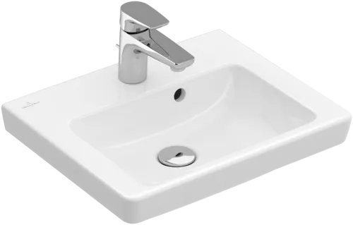 Obrázek VILLEROY BOCH Umyvadlo Subway 2.0, 500 x 400 x 140 mm, bílá Alpine, s přepadem, leštěné #73155G01