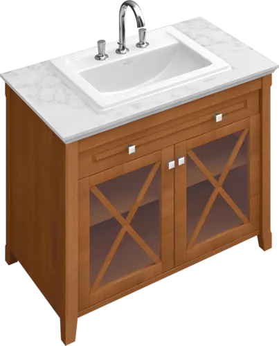 VILLEROY BOCH Vestavné umyvadlo Hommage, 630 x 525 x 203 mm, bílá Alpine CeramicPlus, s přepadem, neleštěné #710263R1