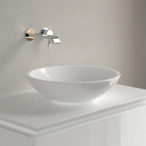 VILLEROY BOCH Umyvadlo na desku Loop & Friends, 430 x 430 x 120 mm, bílá Alpine CeramicPlus, s přepadem #514400R1, obrázek 3
