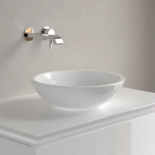 VILLEROY BOCH Umyvadlo na desku Loop & Friends, 380 x 380 x 110 mm, bílá Alpine, s přepadem #51480001, obrázek 3
