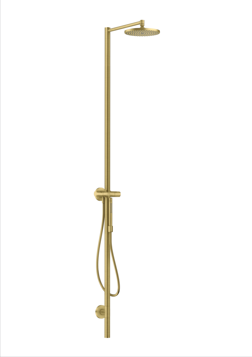 HANSGROHE AXOR Starck Nature sprchový sloup s horní sprchou 240 1jet #12670950 - Brushed Brass