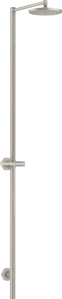 HANSGROHE AXOR Starck Sprchový sloup Nature s horní sprchou 240 1jet bez ruční sprchy, venkovní použití #12671800 - vzhled nerezu