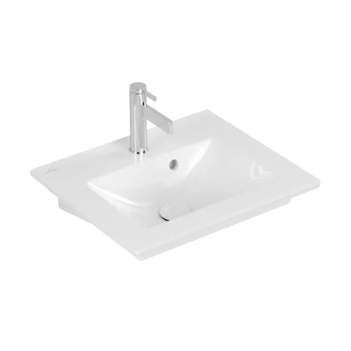 Obrázek VILLEROY BOCH Umyvadlo Venticello s ručním oplachováním, 500 x 420 x 150 mm, bílá Alpine CeramicPlus, s přepadem #412450R1