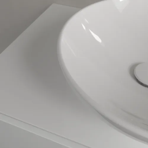 Obrázek V&B Loop&Friends umyvadlo na desku 420mm, bez přepadu #4A460101 - alpská bílá