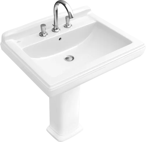 VILLEROY BOCH Umyvadlo Hommage, 750 x 580 x 200 mm, bílá Alpine CeramicPlus, s přepadem #710175R1