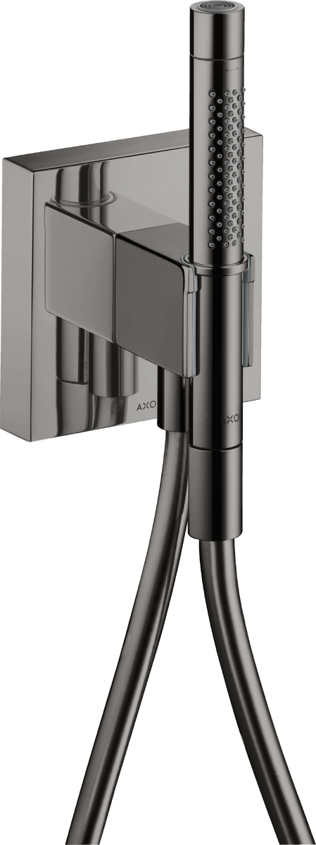 HANSGROHE Jednotka AXOR Starck Porter 120/120 s tyčovou ruční sprchou se 2 tryskami a sprchovou hadicí #12626330 - Leštěný černý chrom
