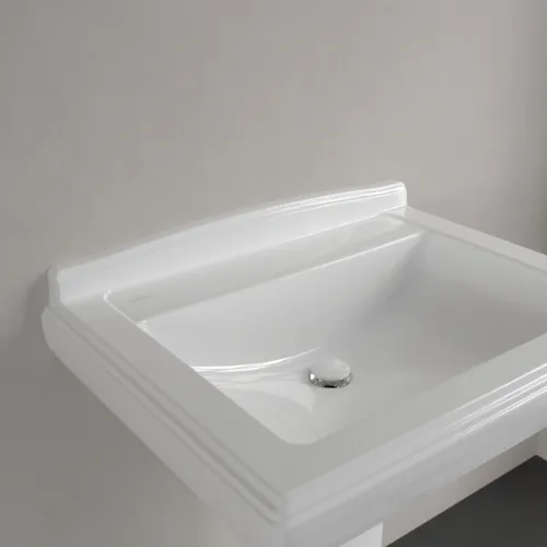 VILLEROY BOCH Umyvadlo Hommage, 750 x 580 x 200 mm, bílá Alpine CeramicPlus, s přepadem #7101A1R1, obrázek 11