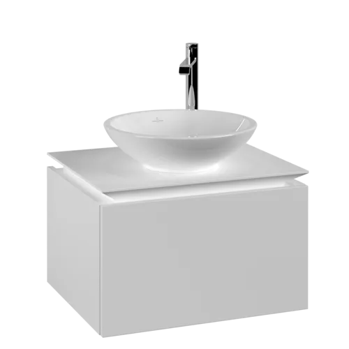 VILLEROY BOCH Legato toaletní skříňka, 1 zásuvka, 600 x 380 x 500 mm, bílá matná / bílá matná #B56700MS