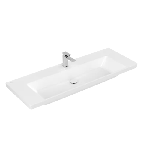 VILLEROY BOCH Skříňkové umyvadlo Subway 3.0, 1300 x 470 x 170 mm, bílá alpská, bez přepadu #4A70D201
